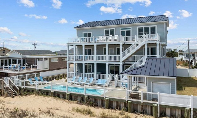 Sandbridge House | Surfside | Oceanfront | Private Pool, Hot Tub, and Dog Friendly