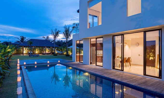 Ketewel Villa | Svarga Oceanview 3 Bedrooms Brand New Stylish Private Pool Villa, Lawn, Gazebo
