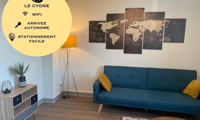 Bourges Apartment | T2 4 pers face gare SNCF Appart Hotel le Cygne 4