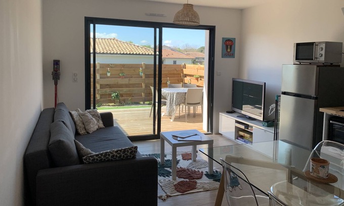 Tosse Apartment | T2 apartment with garden, 10 minutes from the beaches of Seignosse