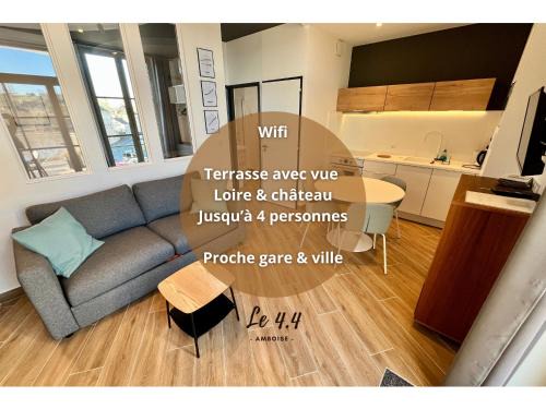 Amboise Apartment | T2 climatisé face Loire et château le 4-4