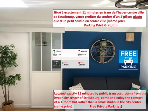 Schiltigheim Apartment | T2 - Tram direct Strasbourg Centre Ville en 11 min - PARKING GRATUIT
