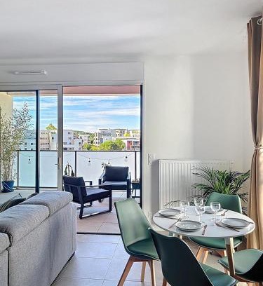 Saint-Jean-de-Vedas Apartment | T3 avec loggia, Clim et parking - Proche Montpellier