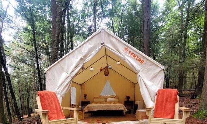 Montague RV Rental | Tentrr Signature Site - Hidden Hollow Pines