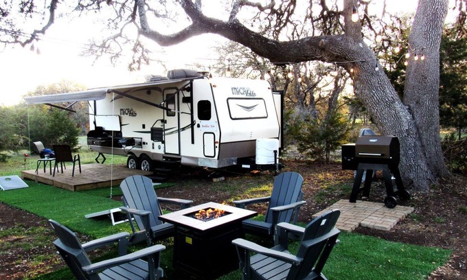 Dripping Springs House | Texas Glamping Vacations in this Charming Caravan Rental in Dripping Springs