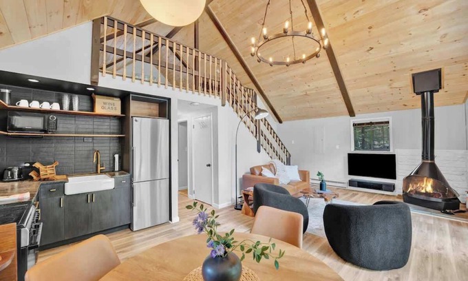 Locust Lake Village Cabin | The Black Pocono Chalet | Modern Cabin in Nature