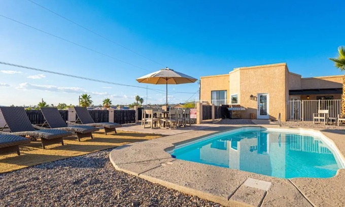 Lake Havasu City House | The Hilltop, Pool, Firepits Sleeps 14, Lake Views, Tons of Parking