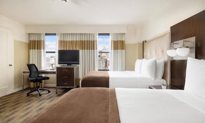 Garment District Hotel | The New Yorker Hotel | 2 Double Beds | Iconic NY Experience near Penn Station