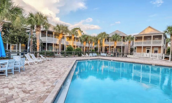 Port St. Joe House | The poolside Happy Heron is in a gated community on the Florida Forgotten Coast.