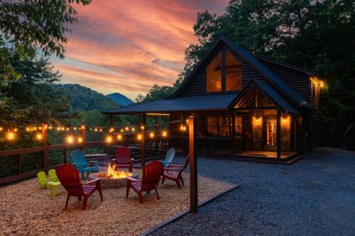 Cherry Log House | The Remedy at Blue Ridge - mountain view cabin with hot tub and two fire pits