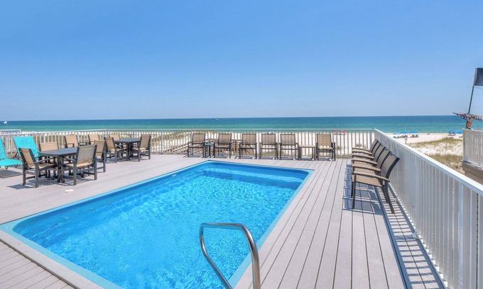 Orange Beach House | The Sapphire. 12BR 14BA Luxury Beachfront Home. Elevator. Very nice. Pool. More.