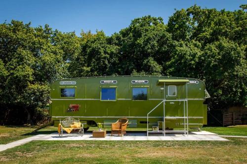 Birdham House | The Showman's Carriage w King Bed close to beach