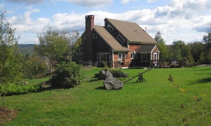 Jacksonville Cabin | This is it! Secluded Vermont post & beam home with gorgeous mountain views!