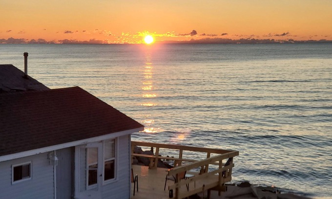 Oscoda Cabin | Three bedrooms with kitchen and a huge deck.