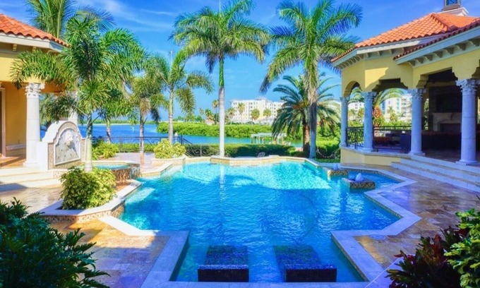 Tierra Verde House | Tierra Verde - St. Petersburg Waterfront Mansion Estate - Pool - Boat Dock