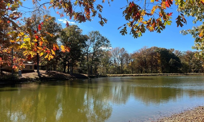 Oakland Cabin | TinyLakeEscape,Hot Tub near Memphis in Fayette County