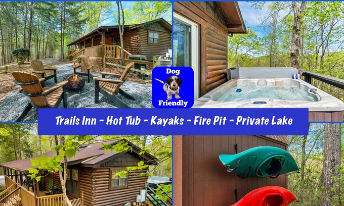 Lake Lure Cabin | Trails Inn - Dog Friendly, Hot Tub, Fire Pit, Sleeps 6