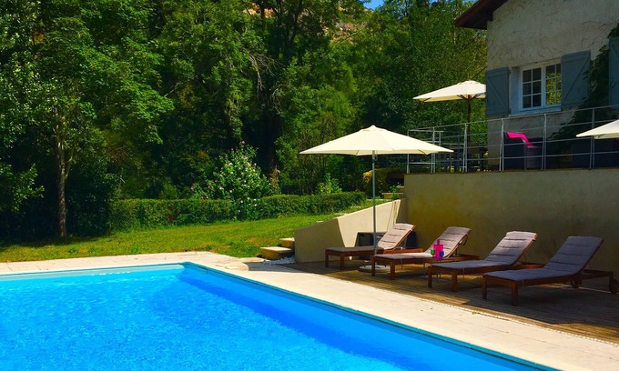 Saint-Antonin Noble Val House | Tranquil river setting, private pool, walking distance of famous medieval town