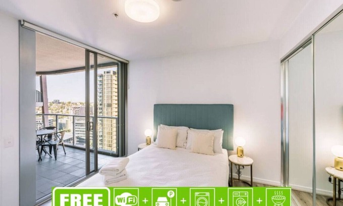 South Brisbane Apartment | Tranquil 2BR Stay Between Art and Sky