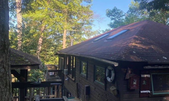 Putnam Station Cottage | Tree House Rustic 4 Bdrm Camp, directly on Lake George in a protected bay w/boat