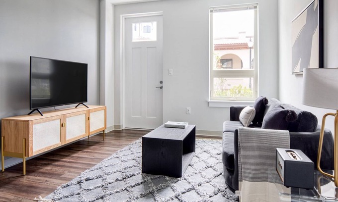 St. Elizabeth's Apartment | Trendy Brighton 1BR w/W/D, Gym, near T, Shops + Dining, by Blueground