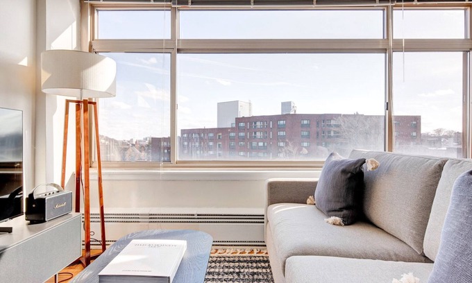 Corey Hill Apartment | Trendy Brookline Studio w/Gym & W/D, steps to Green Line, by Blueground