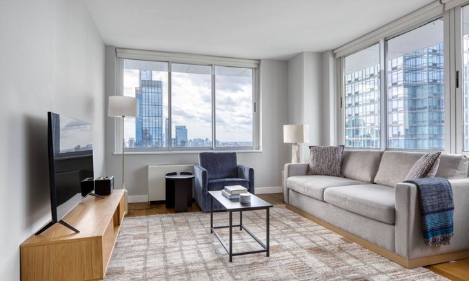Hell's Kitchen Apartment | Trendy Midtown West 2BR w/Gym & W/D, nr Museum & Park, by Blueground