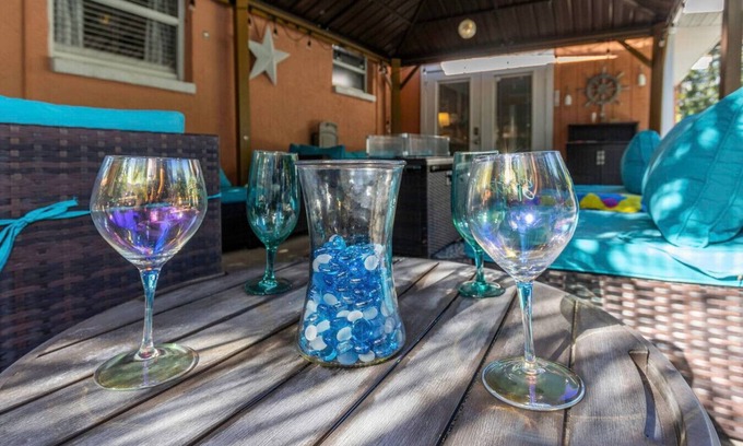Pinellas Park House | Tropical Palm Haven w/Pool & Firepit