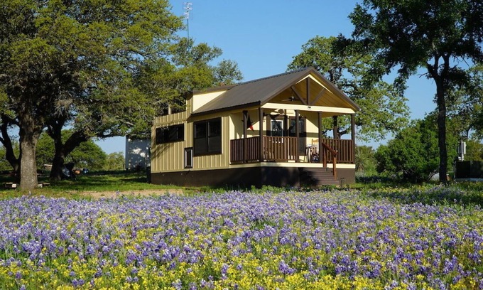 Kingsland Cottage | Tumbleweed tiny home on a gorgeous private lake in the Texas Hill Country