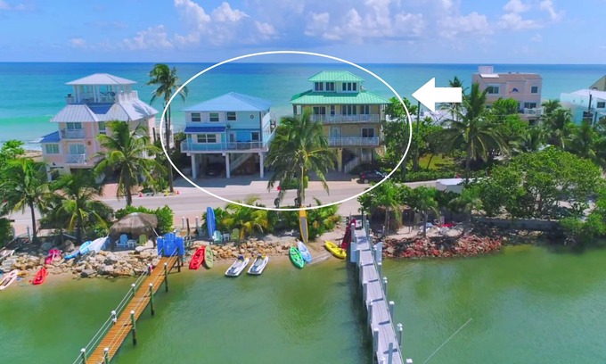 Stuart House | Twice As Nice: 2 SideBySide Ocean-2-River Beach Houses: Docks, Pools, Hot Tubs