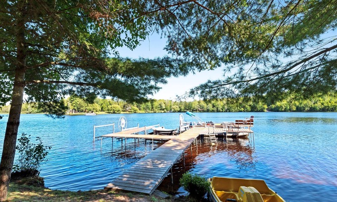 Presque Isle Cabin | Two separate family-friendly lakefront cabins w/dock and firepit