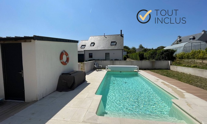 Saint-Pabu Ski Chalet | TY KREIZH - New house with swimming pool near the sea