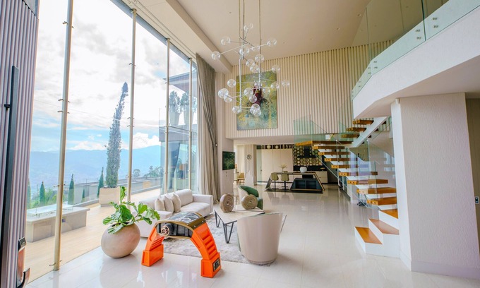 Medellin House | Ultra-Luxury Mansion In Medellin Gym Jacuzzi Daily Maid Barbershop Gameroom Bar