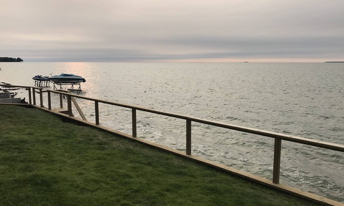 Pigeon Ski Chalet | Updated Chalet with Private Beach & Lakefront on Caseville's Sand Point