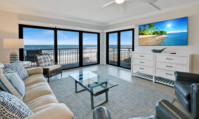 New Smyrna Beach Condo | Updated direct oceanfront condo with a balcony, beachfront heated pool and beach access