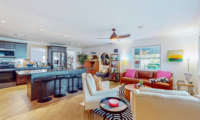 East Naples House | Updated home near beach/golf with private yard, firepit, & home office