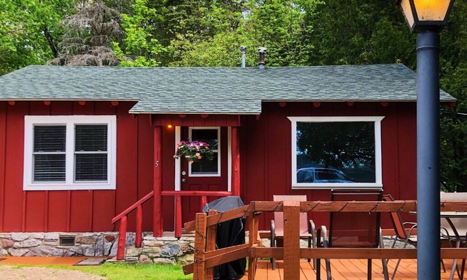 Trout Lake Cabin | Updated Rustic Cabin #5 at Twin Cedars on Frenchman Lake in Trout Lake, MI