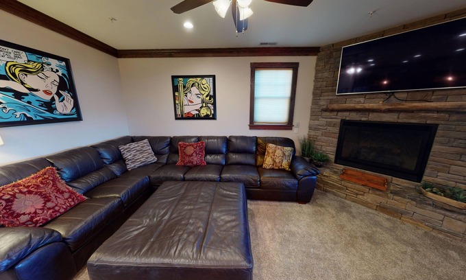 Snowshoe House | Vibrant 8BR Retro Rendezvous with Game Room by RedAwning