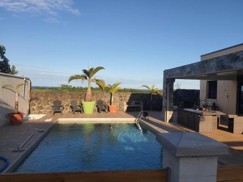 Saint-Andre Villa | villa avec piscine privé vue sur mer et montagne