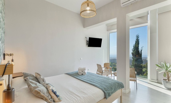Santa Brigida Apartment | Villa bandama golf Artenara Suite-02 with sea views, Wi-Fi and air conditioning