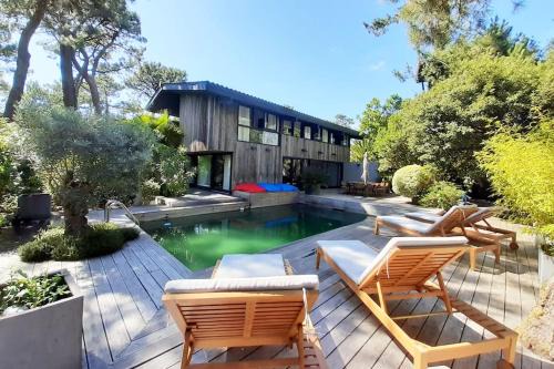 L'Herbe Villa | Villa d'architecte avec piscine au Cap ferret