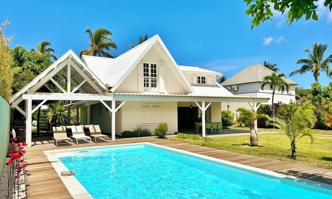 La Saline Les Bains Villa | *VILLA FLEUR DE LUNE* - heated pool and lagoon