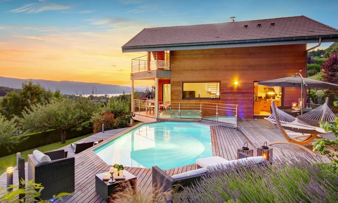 Talloires-Montmin Villa | Villa Flying Dragon - luxury stay for 8 in Lake Annecy, pool - OVO Network