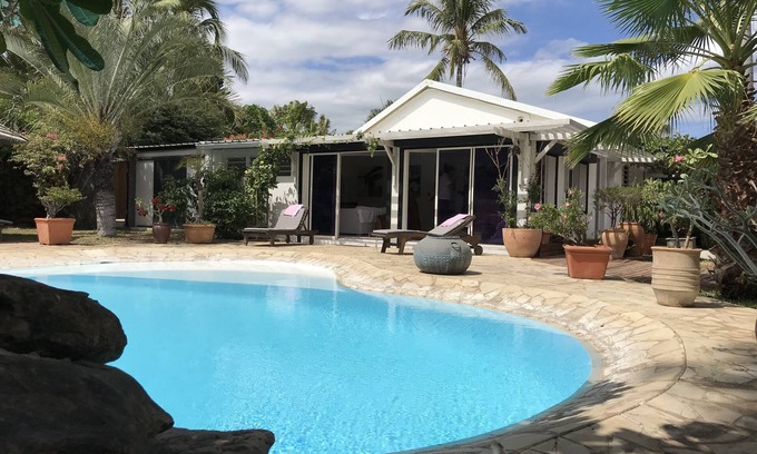 Grand Fond Villa | Villa 'Jasmin' with pool 80 meters from the beach and lagoon