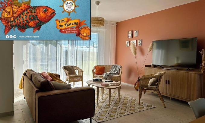 Daubeuf-Serville House | Villa l'Escale with large garden