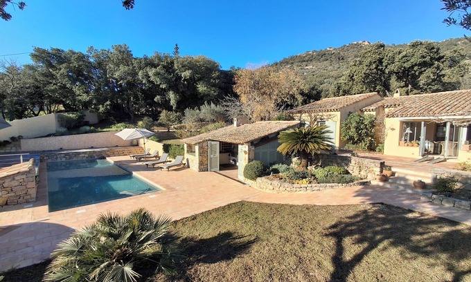 Plan-de-la-Tour Villa | Villa LE CAILLOU, PMR, air-conditioned, heated pool, not overlooked