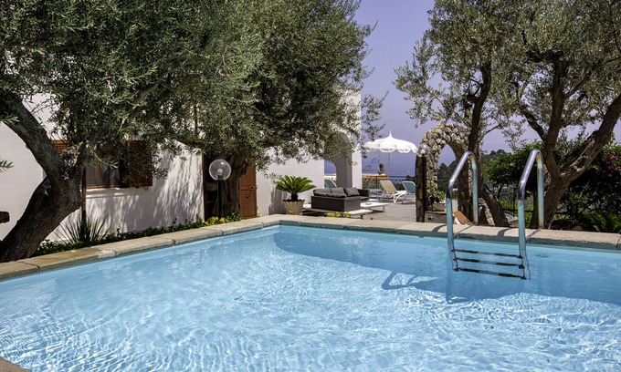 Marina del Cantone Villa | Villa Marianna with Sea view, private pool and tennis court