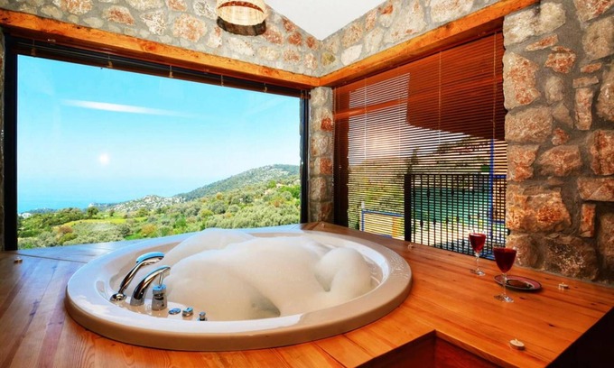 Faralya Villa | Villa Monte Telmossos with Private Pool, Jakuzzi and Sea View
