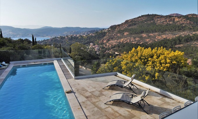 Antheor Villa | Villa Opaline 10 Pers Avec Piscine, vue Estérel et mer