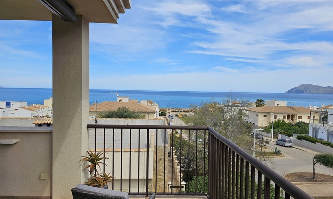 Son Serra de Marina Villa | Villa 'Sa Nineta' with Beautiful Sea Views, Private Pool, Terrace, Garden, Wi-Fi & A/C
